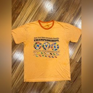 Very vintage orange men’s short sleeve shirt